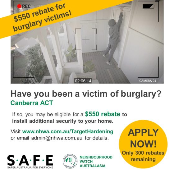 Neighbourhood Watch Australasia $550 Rebate Scheme